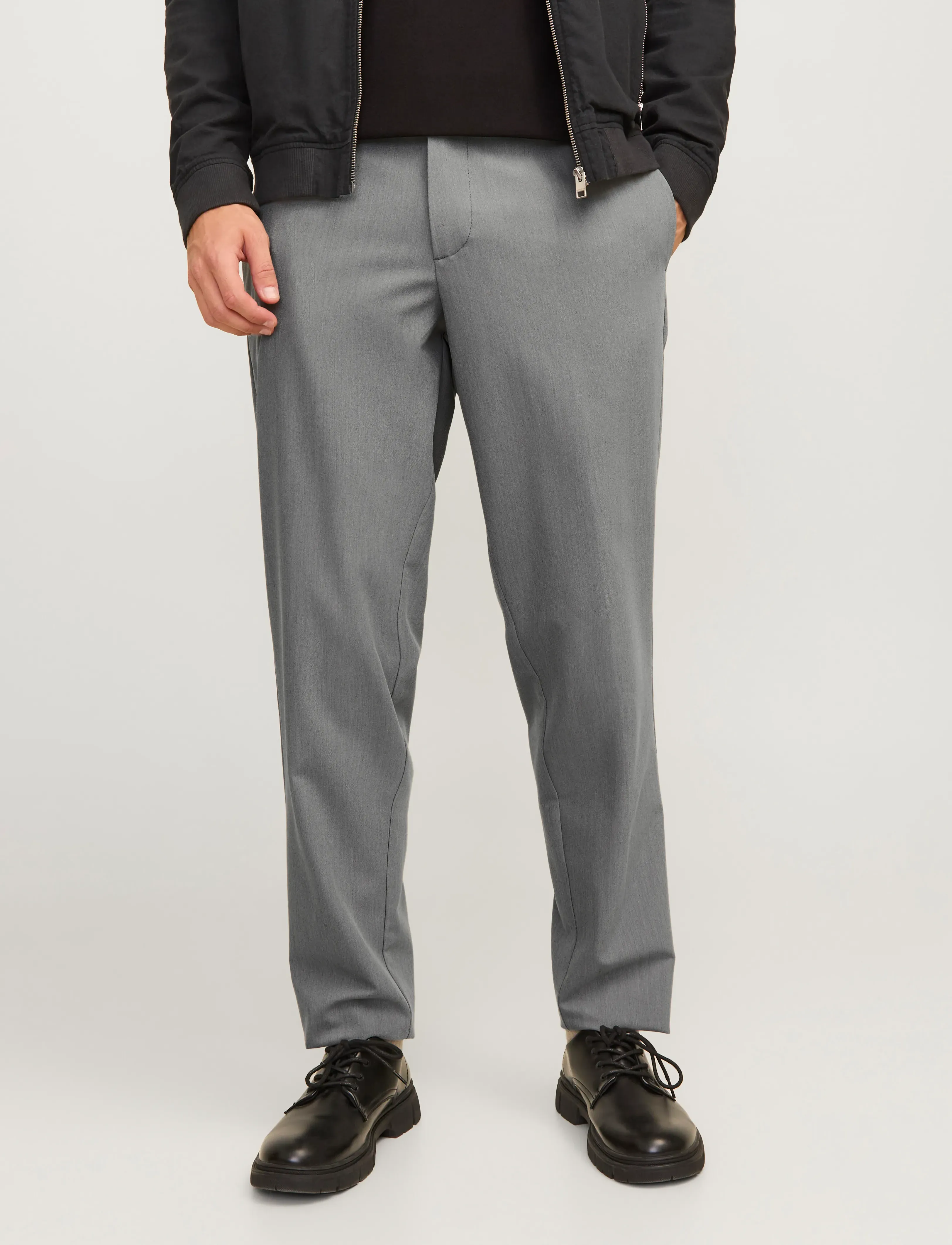 Jack & Jones JPSTACE LEO CHINO NOOS - Püksid - GREY MELANGE / grey
