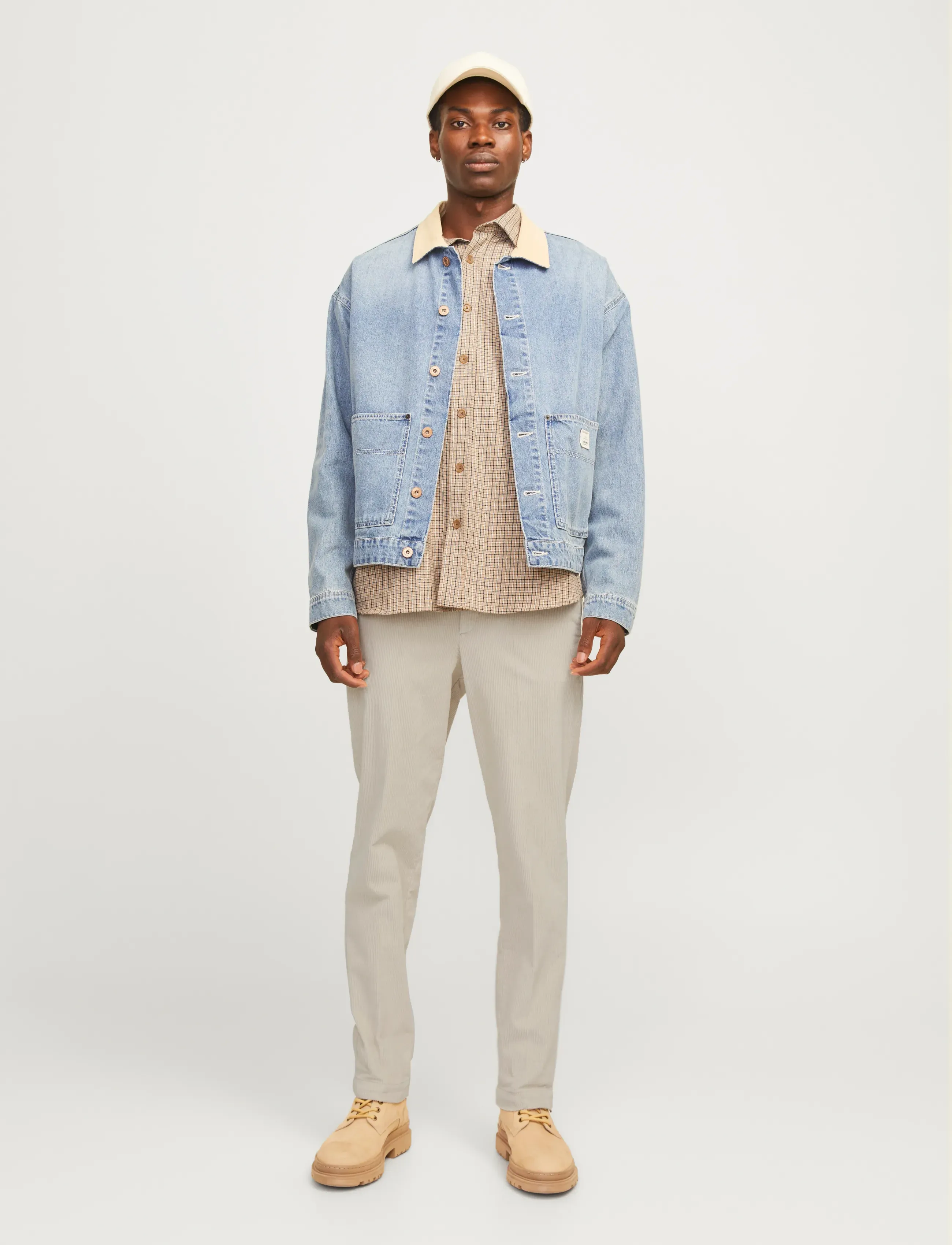 Jack & Jones - JPSTACE CORDUROY CHINO SN - chinos - moonbeam - 4