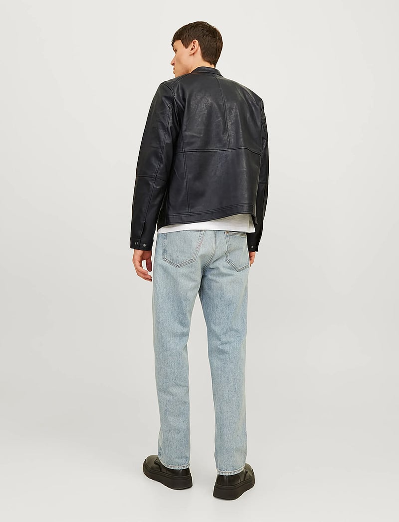 Jack & Jones - JJEDYLAN PU BIKER JACKET NOOS - kevadjoped - black - 2