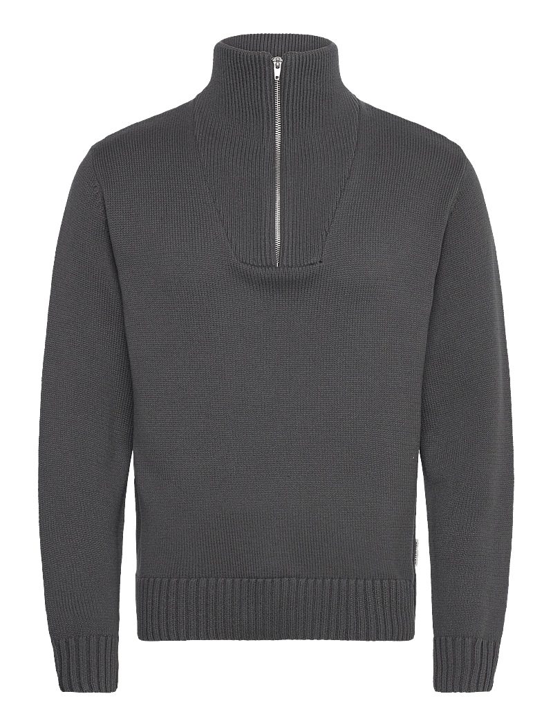 Jack & Jones - JORFREDERIKSBERG KNIT HALF ZIP - half zip-tröjor - iron gate - 0