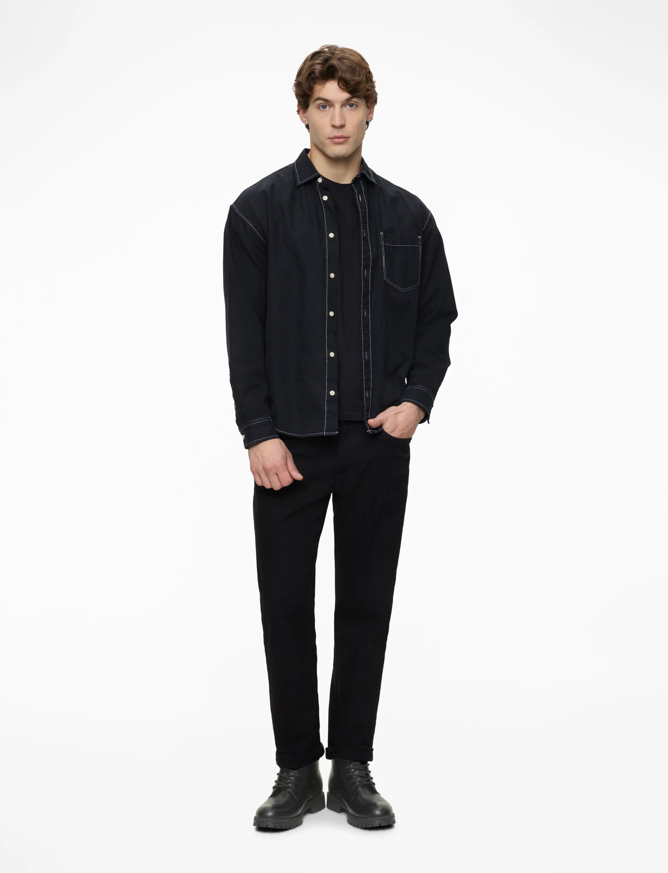 Jack & Jones - JFWCAMDEN PU BOOT - paeltega jalanõud - anthracite - 1