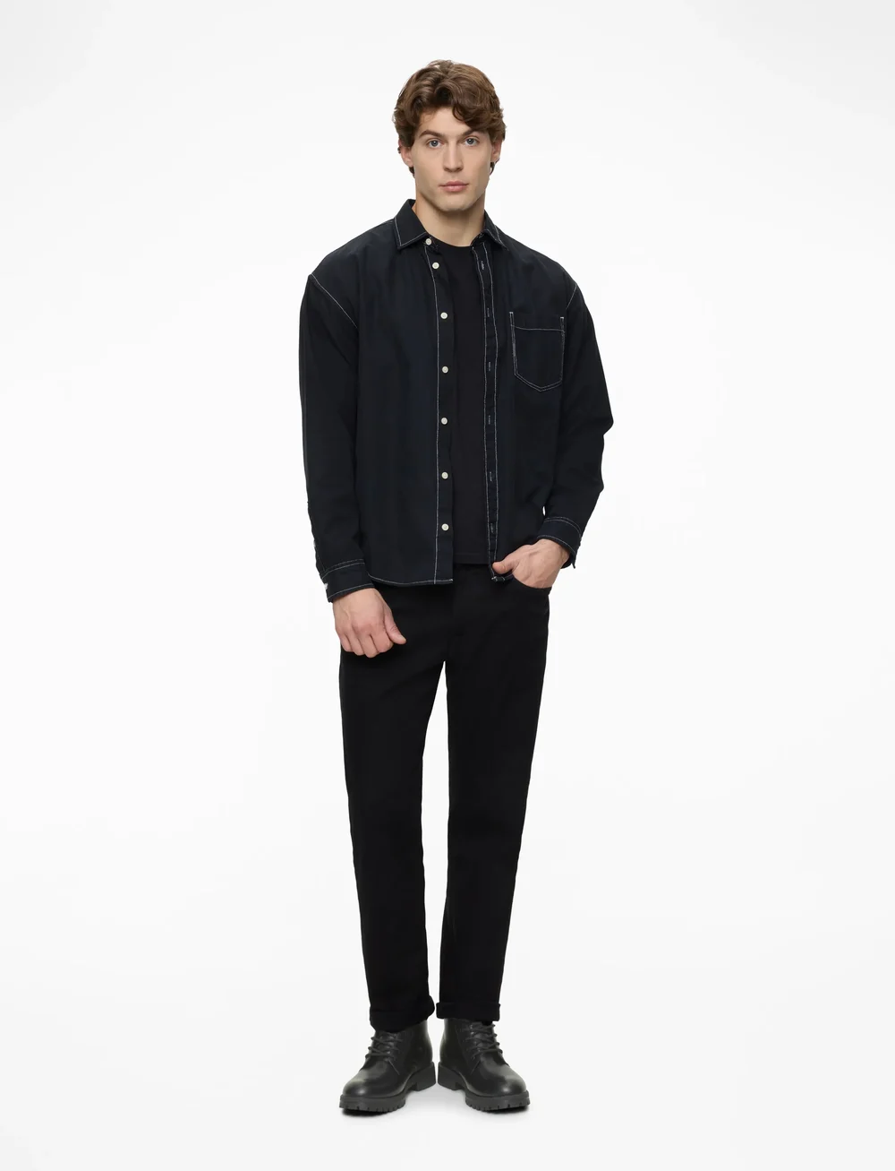 Jack & Jones - JFWCAMDEN PU BOOT - schnürboots - anthracite - 2