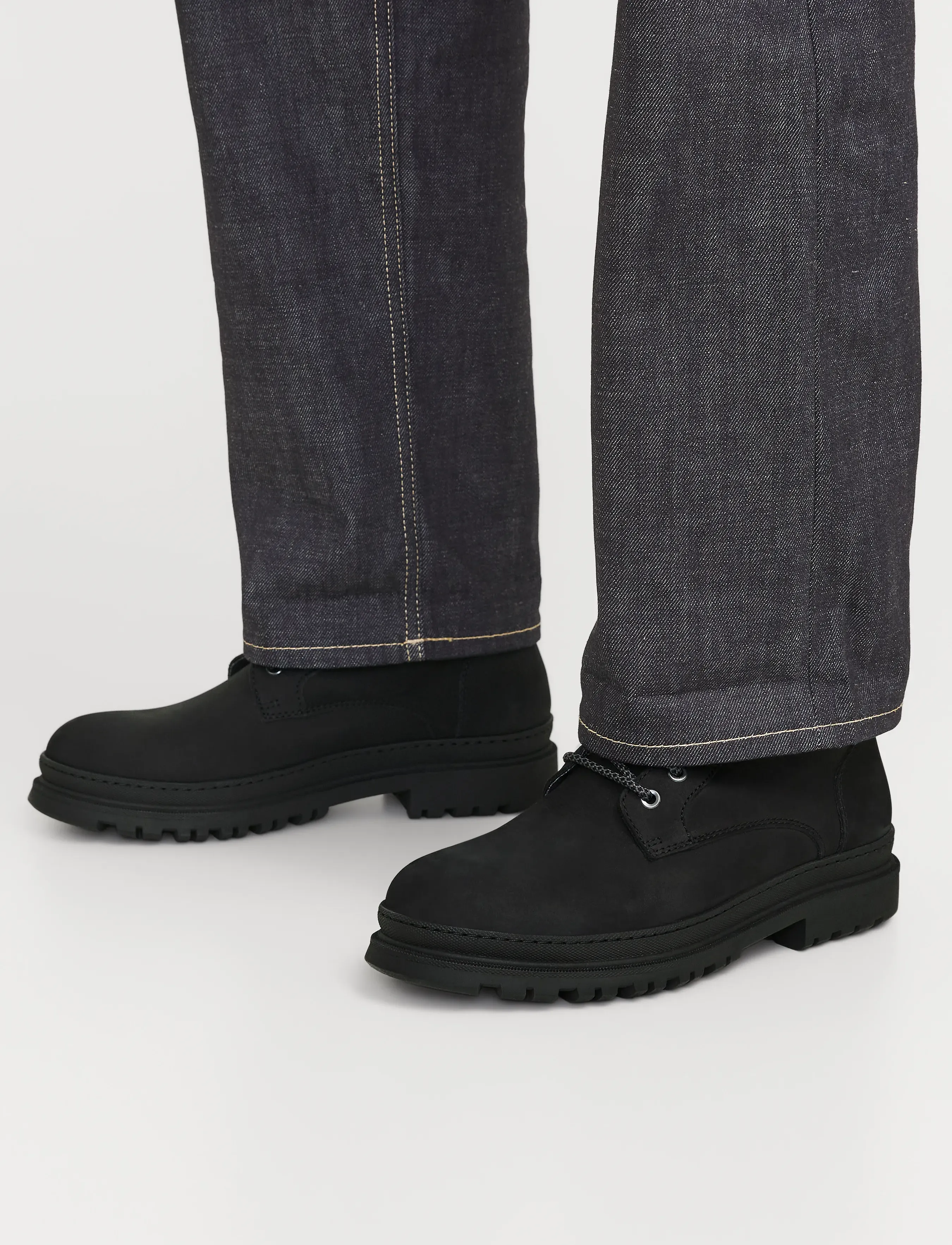 Jack & Jones - JFWCHAPEL NUBUCK BOOT LN - støvler med snøre - anthracite - 5