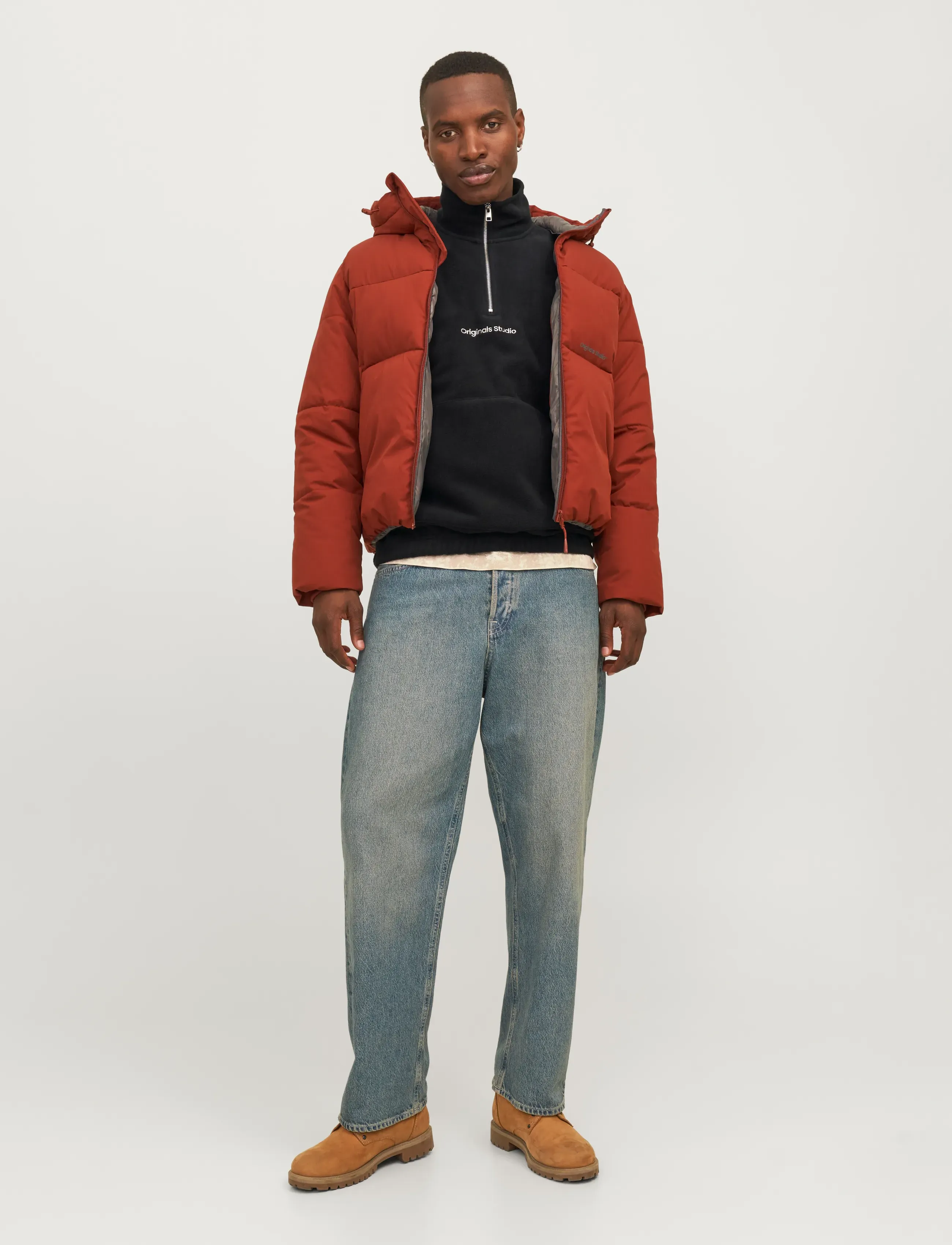 Jack & Jones Jorvesterbro Fleece Quarter Zip Noos, M, Black, Sweatshirts & Hættetrøjer > Fleeces & Midlayers, Herre