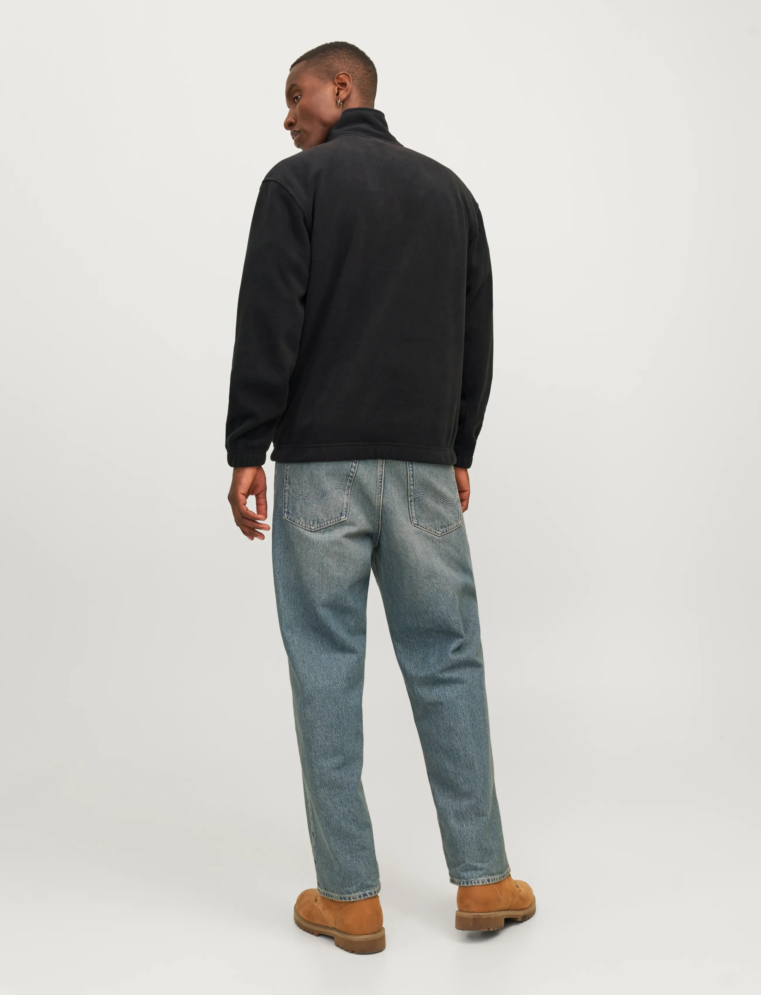 Jack & Jones - JORVESTERBRO FLEECE QUARTER ZIP NOOS - fleecetrøjer - black - 2