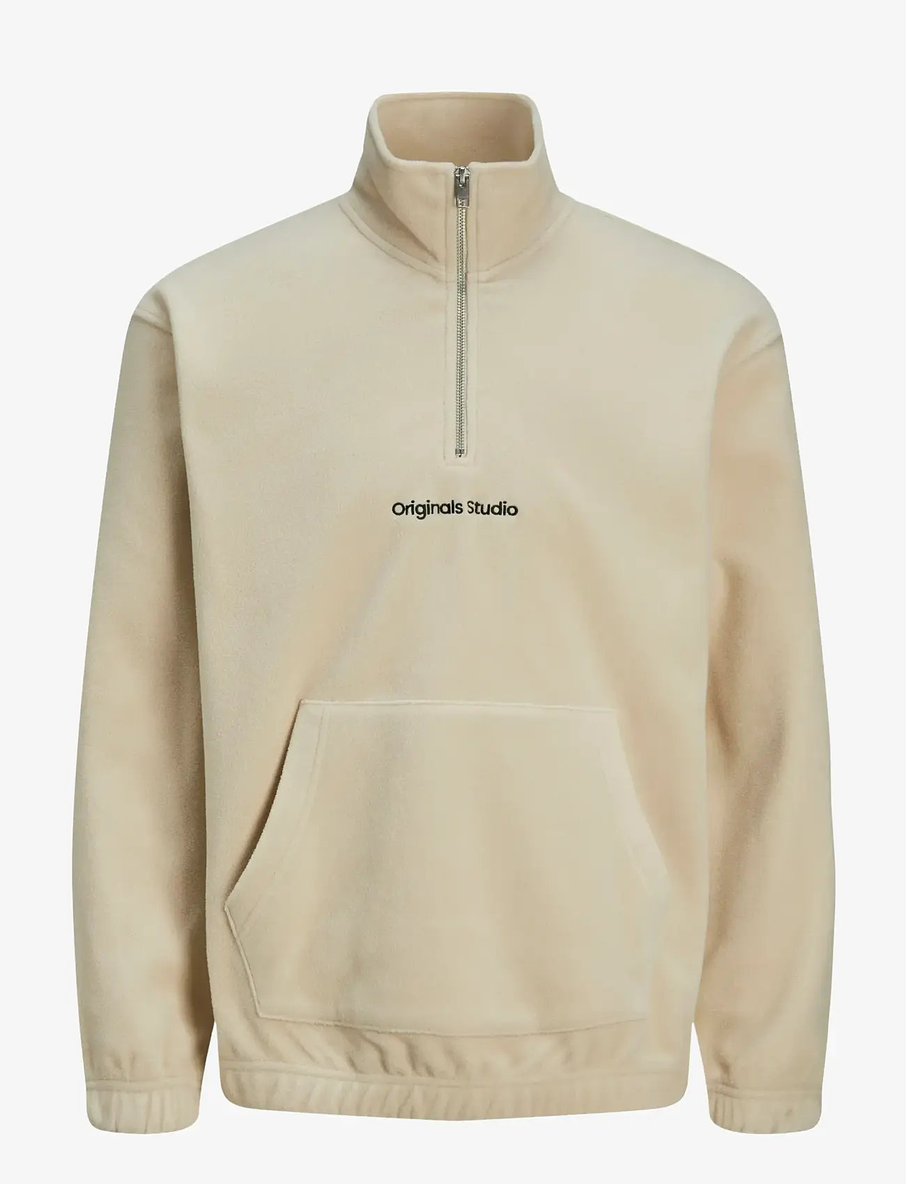 Jack & Jones - JORVESTERBRO FLEECE QUARTER ZIP NOOS - fleece-pullover - oatmeal - 1