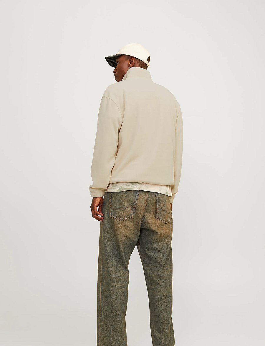 Jack & Jones - JORVESTERBRO FLEECE QUARTER ZIP NOOS - teddy sweaters - oatmeal - 2