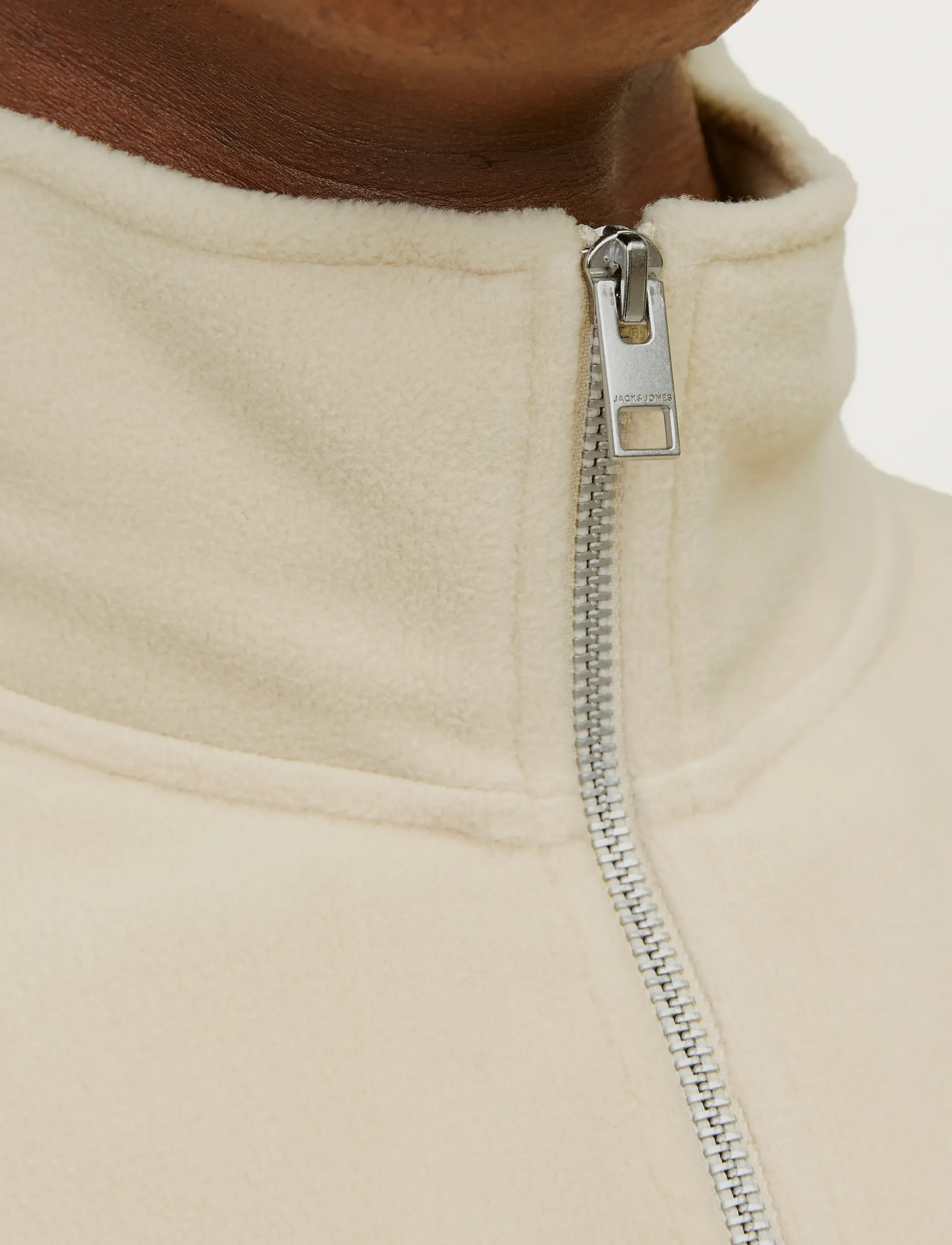 Jack & Jones - JORVESTERBRO FLEECE QUARTER ZIP NOOS - fleece-pullover - oatmeal - 3