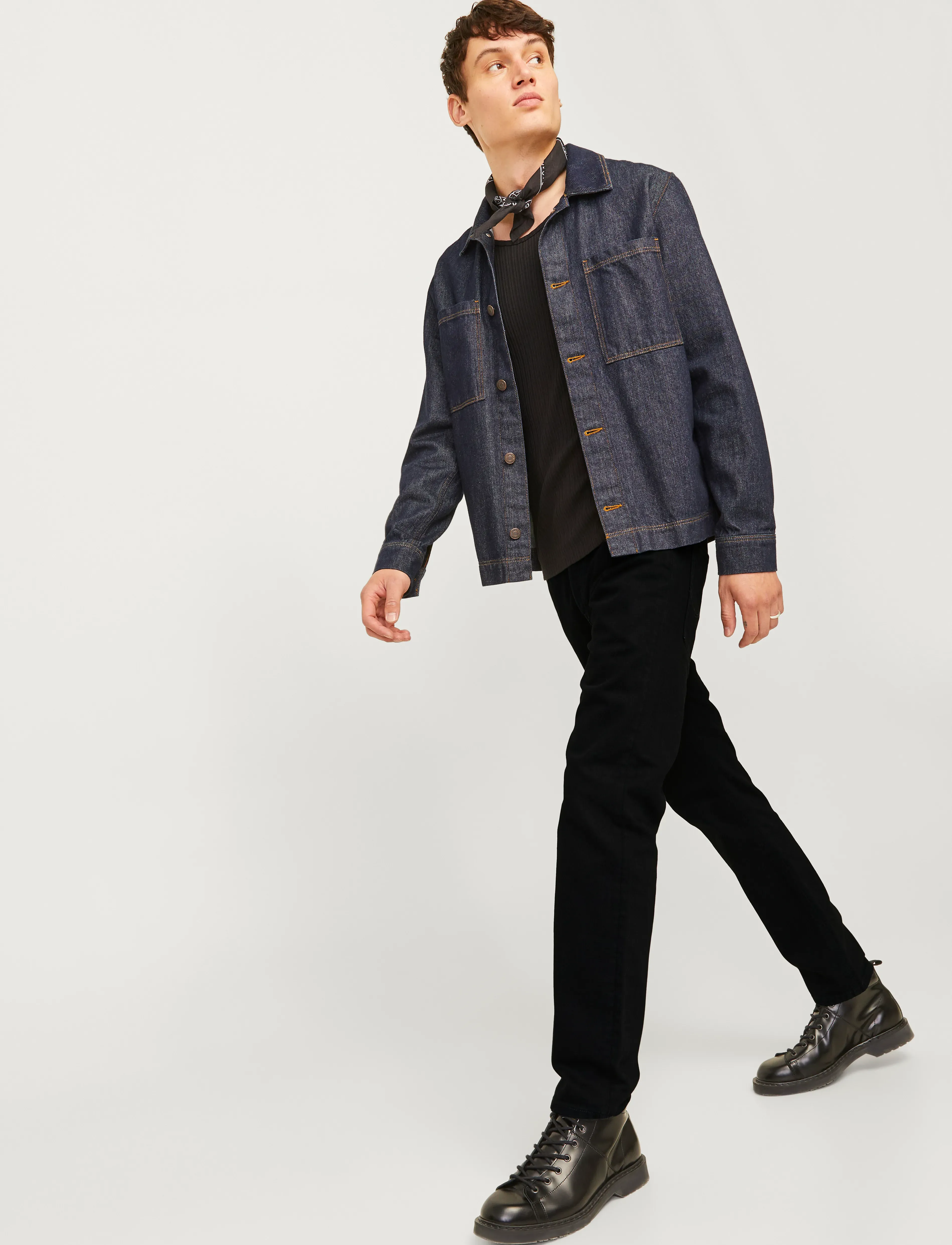 Jack & Jones JJIMIKE JJORIGINAL SBD 553 NOOS - Tänavastiil - BLACK DENIM / black