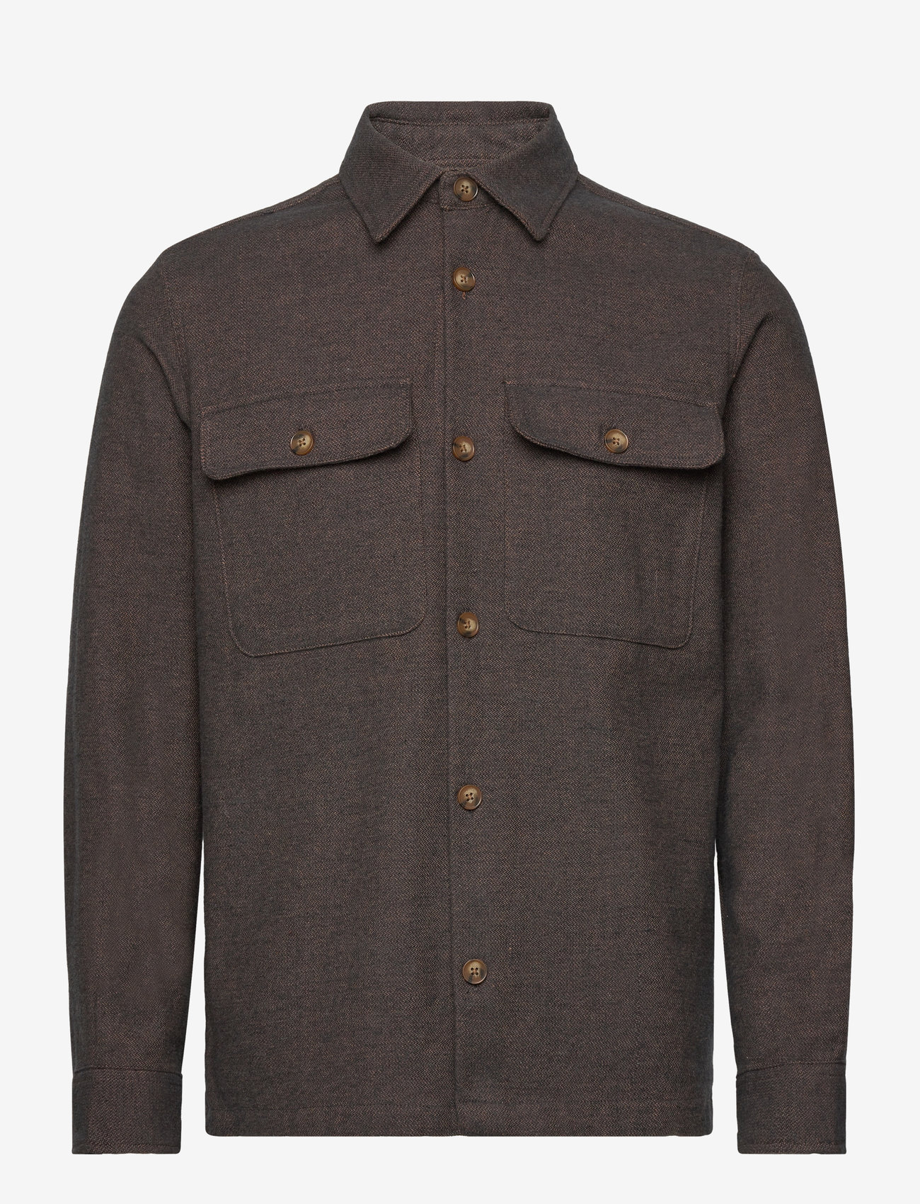 Jack & Jones - JPRRAYMOND MELANGE SOLID LS OVERSHIRT SN - slate black - 0