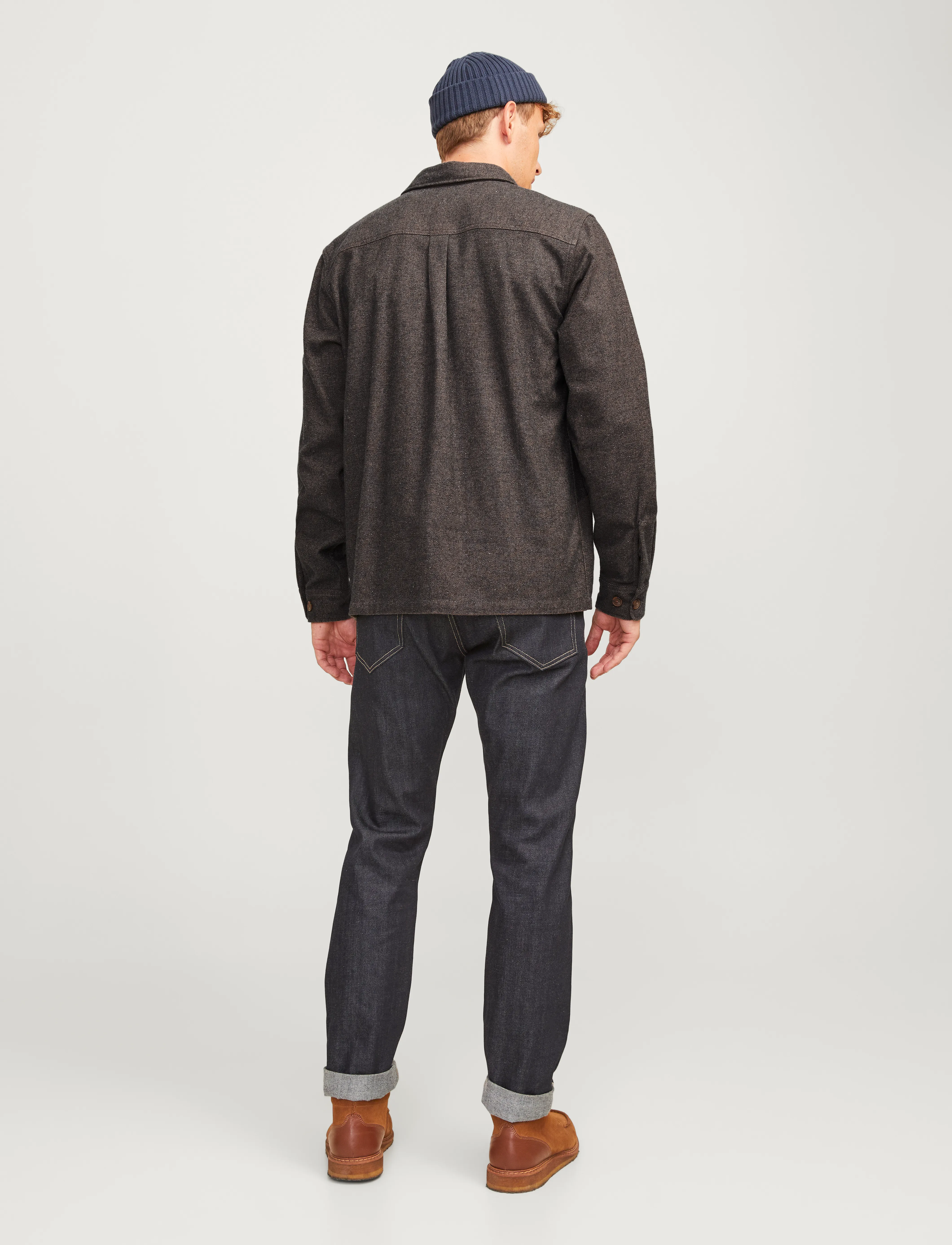 Jack & Jones - JPRRAYMOND MELANGE SOLID LS OVERSHIRT SN - slate black - 3