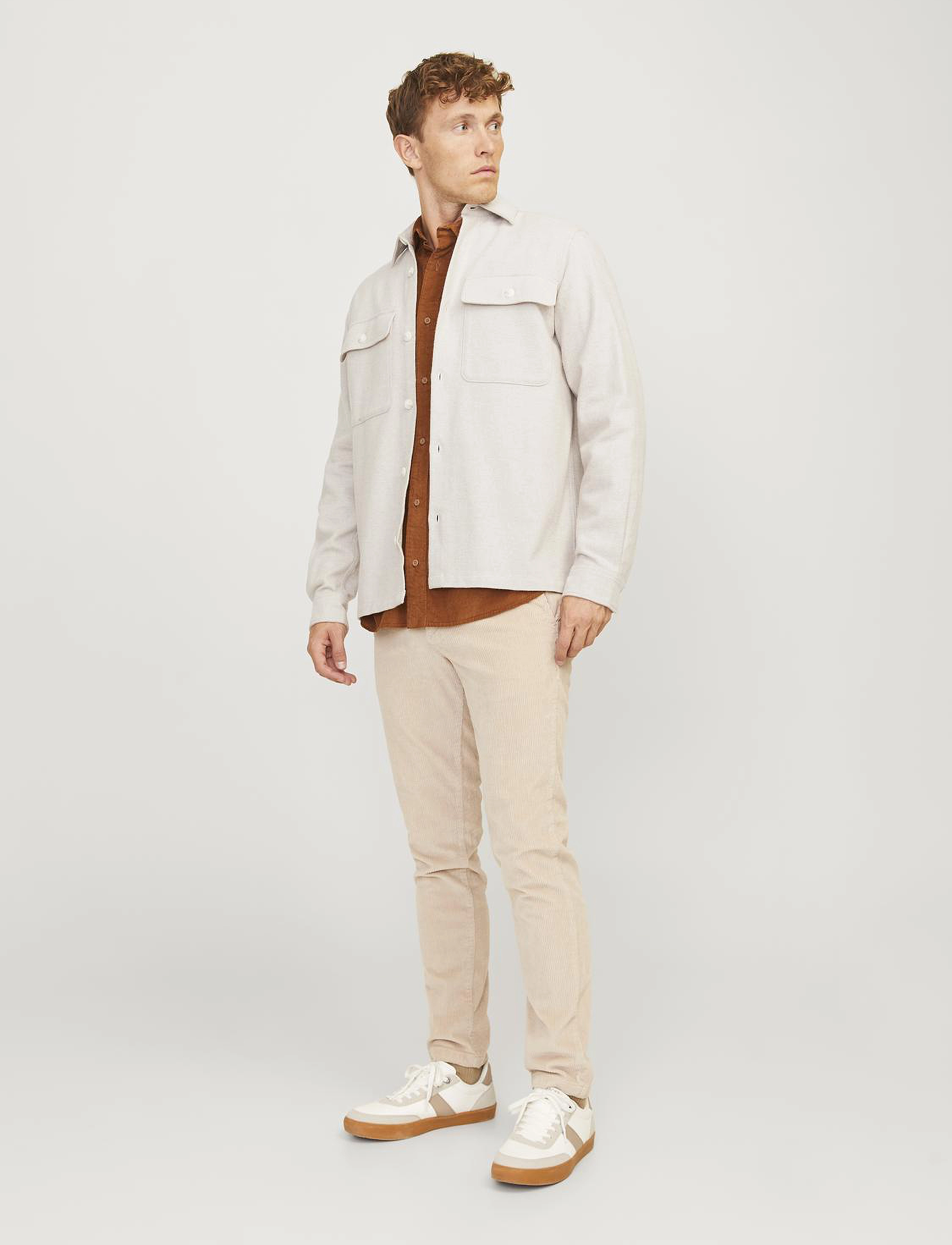 Jack & Jones - JPRRAYMOND MELANGE SOLID LS OVERSHIRT SN - summer sand - 4