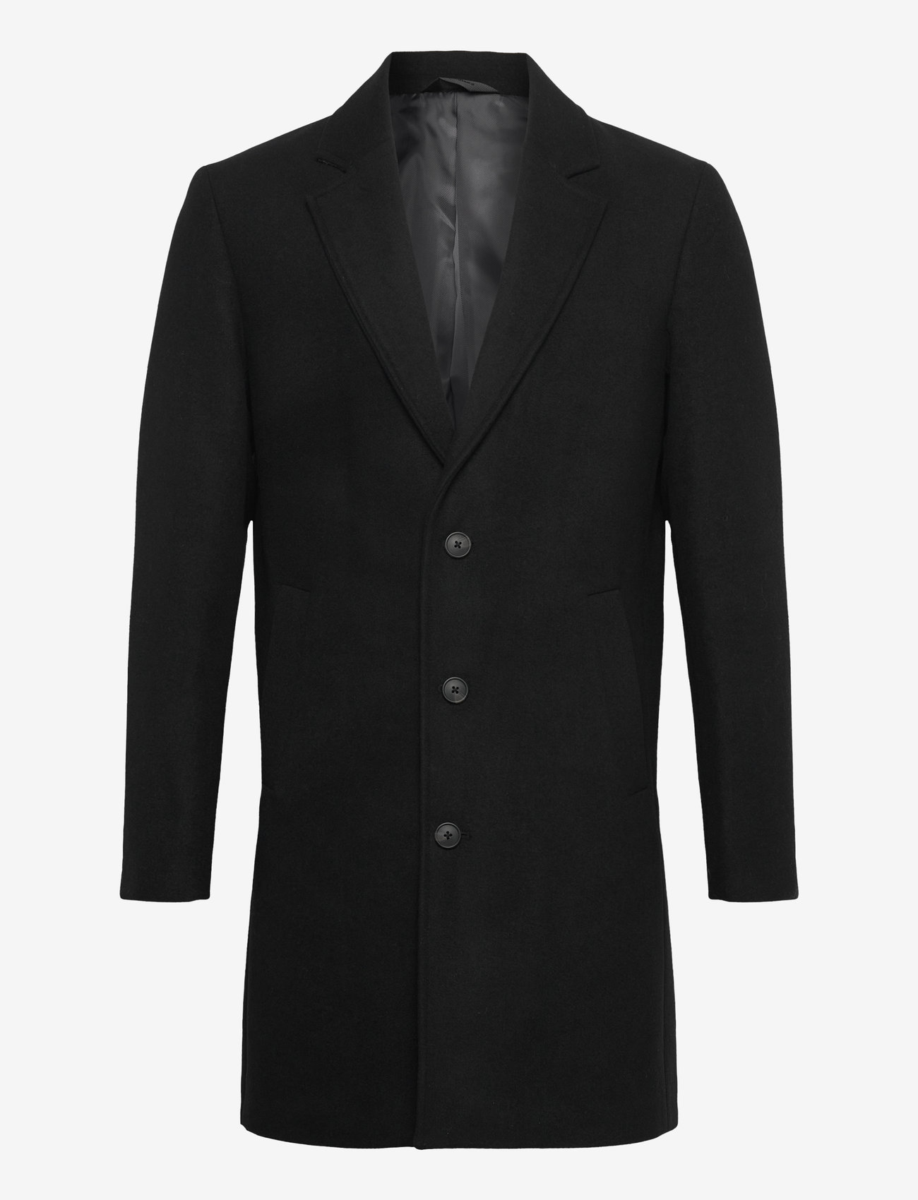 Jack & Jones - JJEHARRISON WOOL BLEND COAT SN - overtøj - black - 0