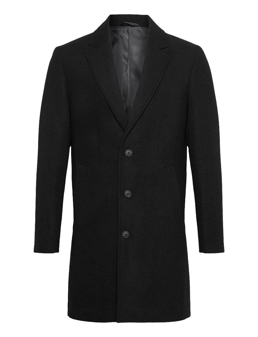 Jack & Jones - JJEHARRISON WOOL BLEND COAT SN - wollmäntel - black - 1