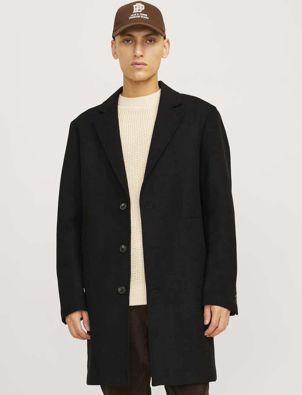 Jack & Jones - JJEHARRISON WOOL BLEND COAT SN - uldfrakker - black - 0