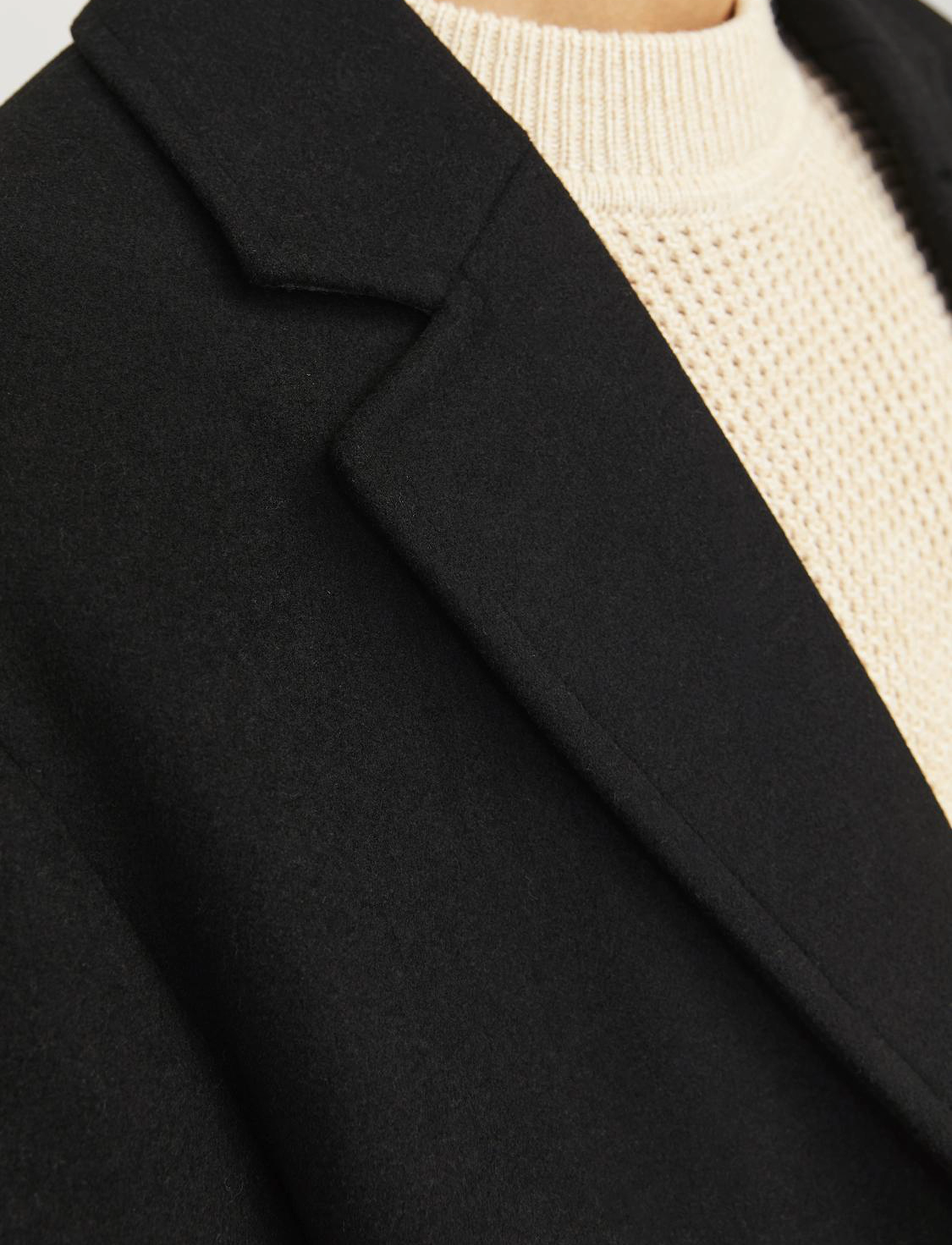 Jack & Jones - JJEHARRISON WOOL BLEND COAT SN - kurtki zimowe - black - 3