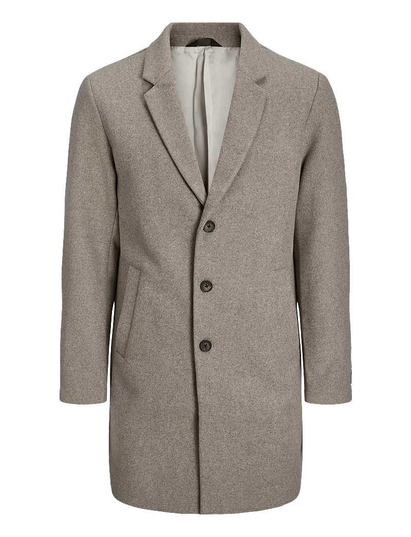 Jack & Jones - JJEHARRISON WOOL COAT SN - wełniane płaszcze - greige - 1