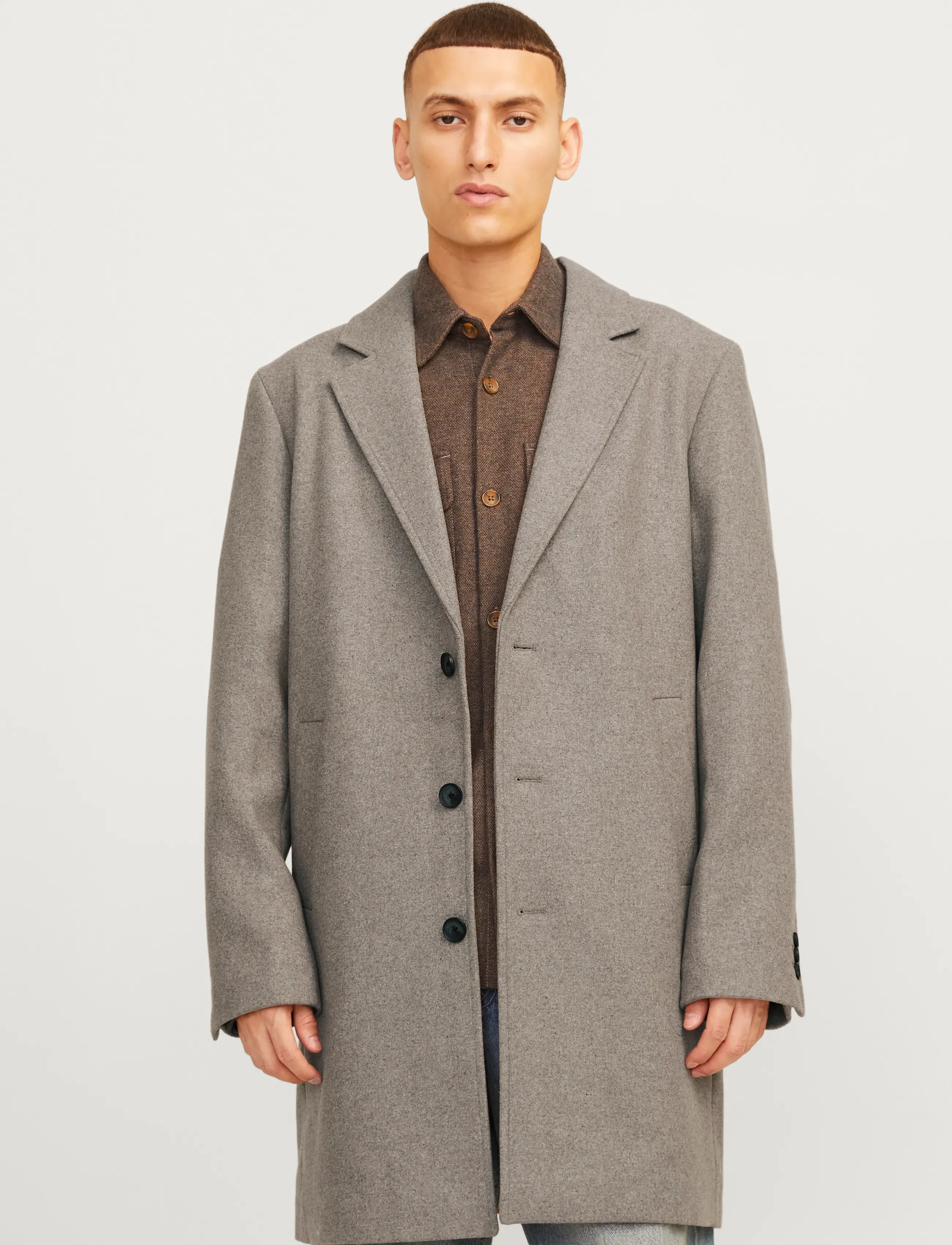 Jack & Jones JJEHARRISON WOOL BLEND COAT SN - Mäntel - GREIGE / beige