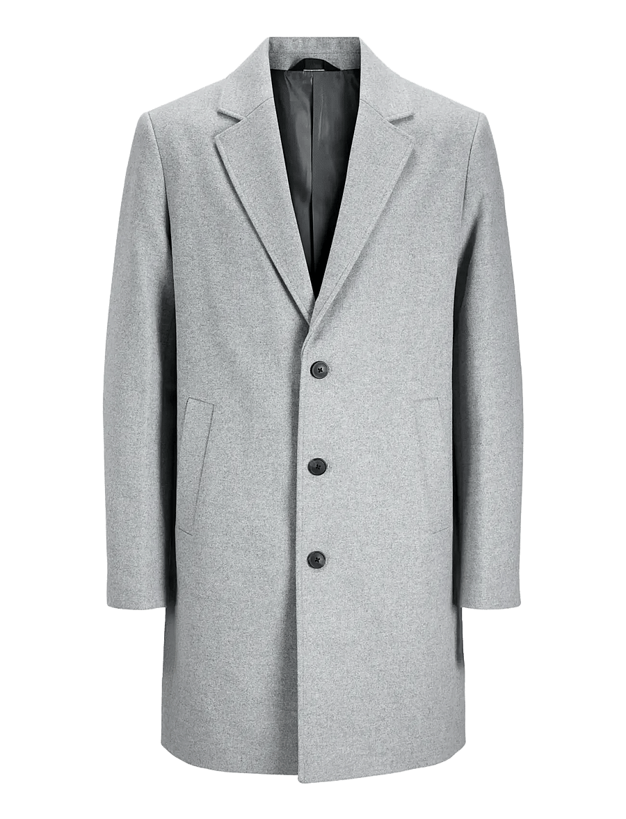 Jack & Jones - JJEHARRISON WOOL BLEND COAT SN - wollmäntel - light grey melange - 1