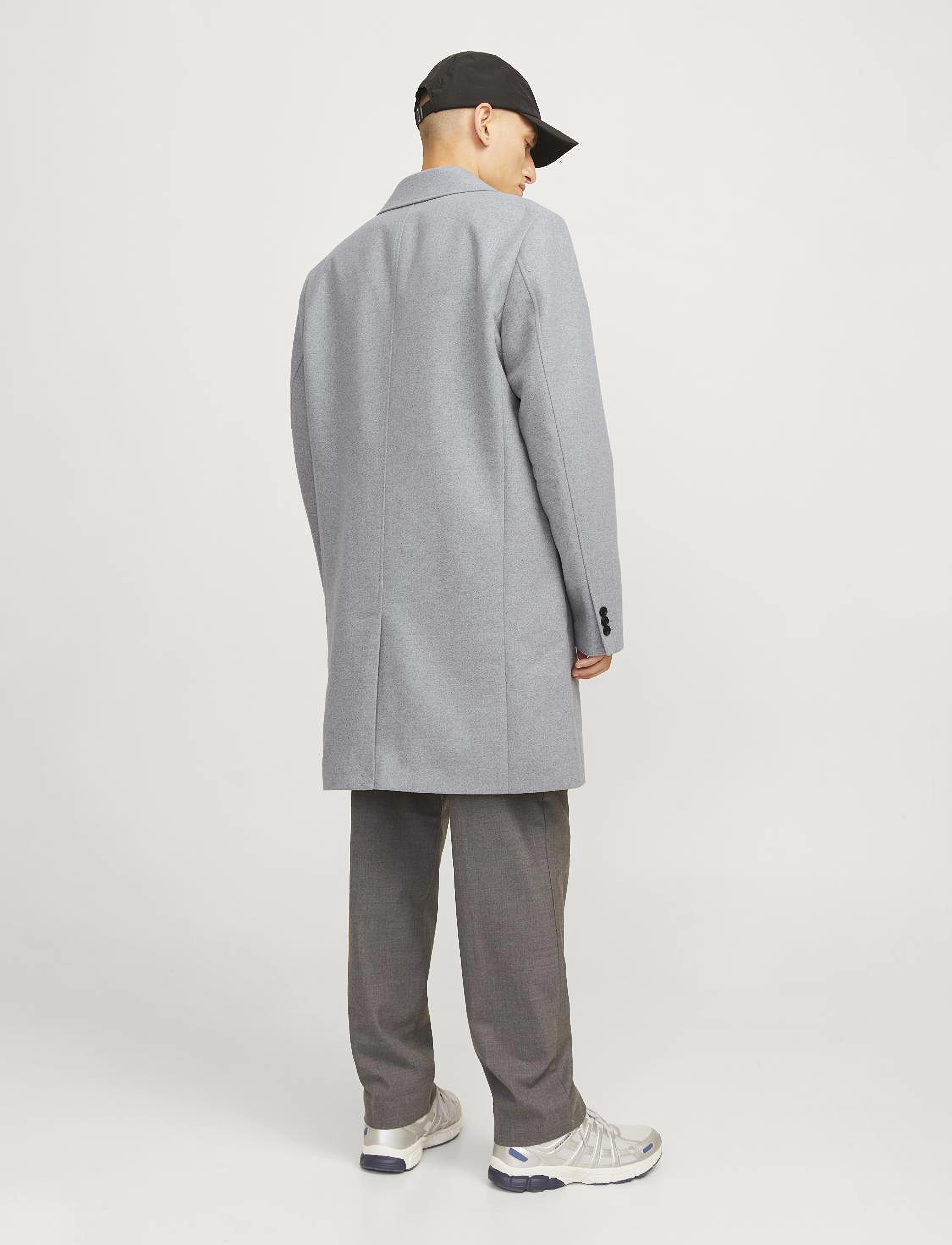 Jack & Jones - JJEHARRISON WOOL BLEND COAT SN - vinterjakker - light grey melange - 4