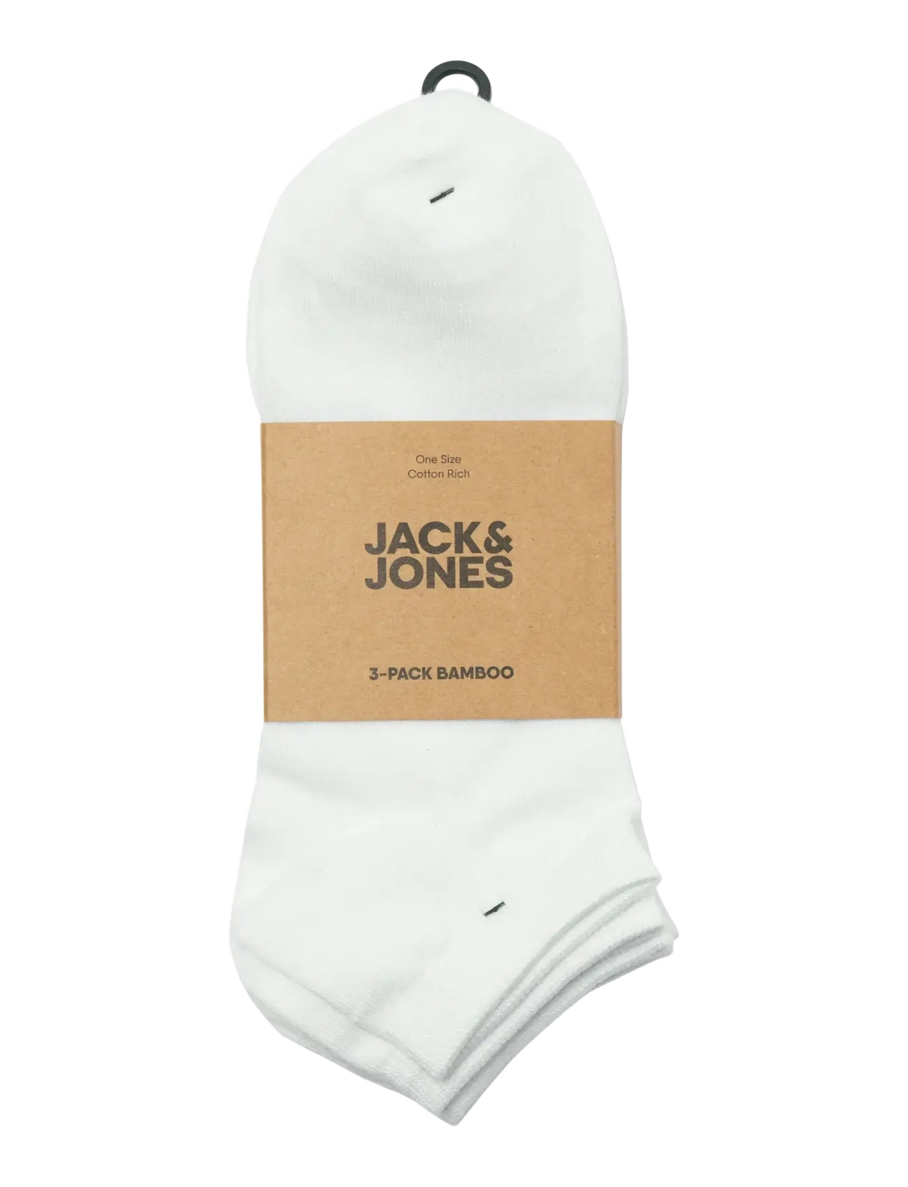 Jack & Jones - JACBASIC BAMBOO SHORT SOCK 3 PACK NOOS - zemākās cenas - white - 1