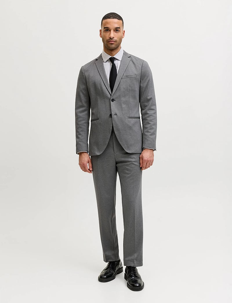 Jack & Jones - JPRJAXON JERSEY BLAZER NOOS - dobbeltradede blazere - dark grey melange - 3