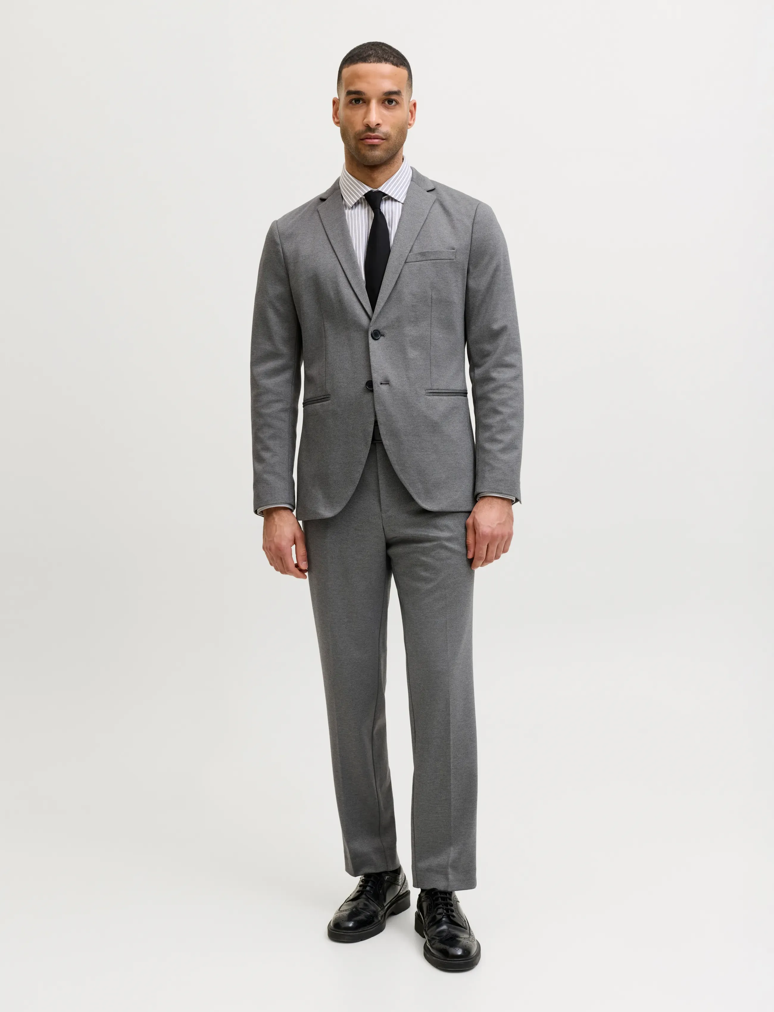 Jack & Jones - JPRJAXON JERSEY BLAZER NOOS - blazers met dubbele knopen - dark grey melange - 3