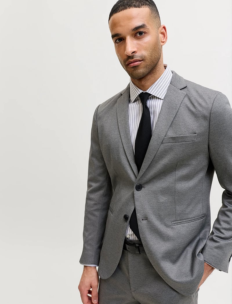 Jack & Jones - JPRJAXON JERSEY BLAZER NOOS - dobbeltradede blazere - dark grey melange - 5