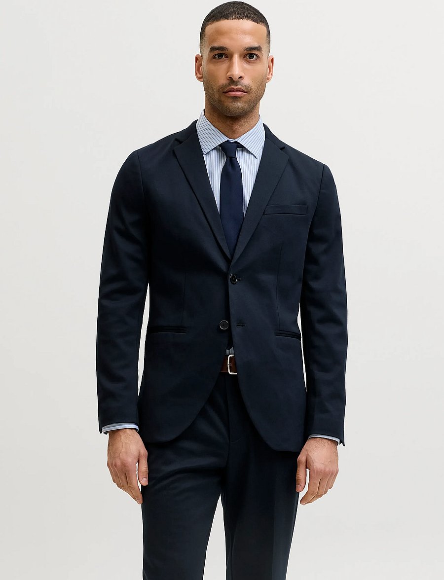 Jack & Jones - JPRJAXON JERSEY BLAZER NOOS - dubbelknäppta kavajer - dark navy - 0