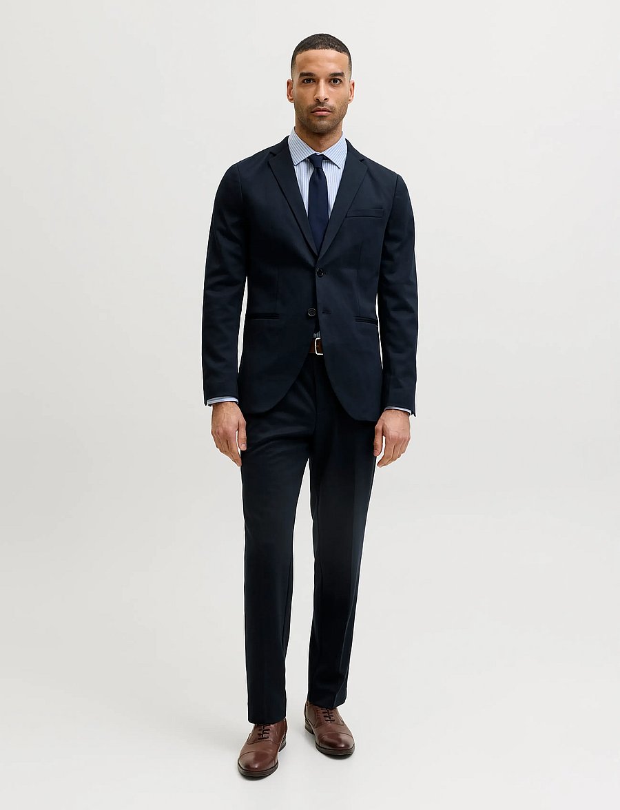 Jack & Jones - JPRJAXON JERSEY BLAZER NOOS - dubbelknäppta kavajer - dark navy - 3