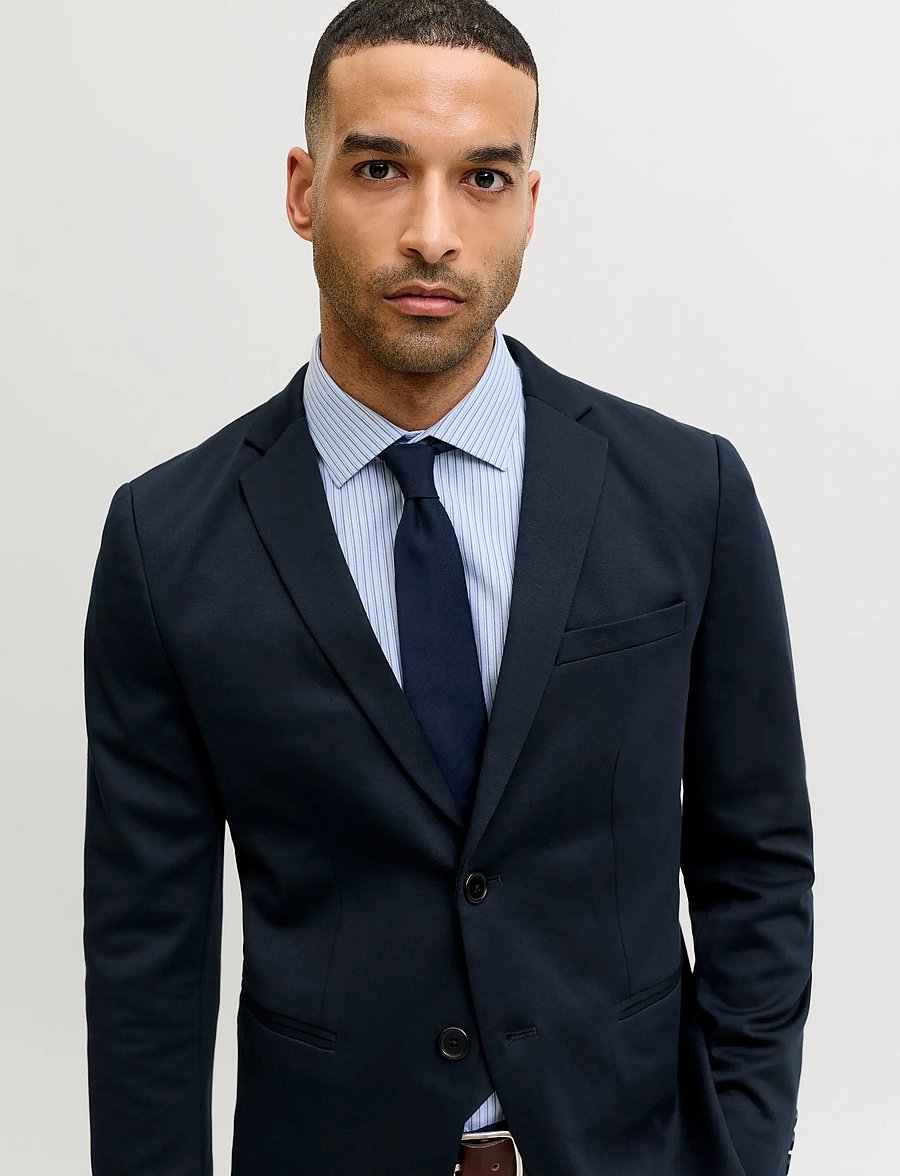 Jack & Jones - JPRJAXON JERSEY BLAZER NOOS - dubbelknäppta kavajer - dark navy - 5