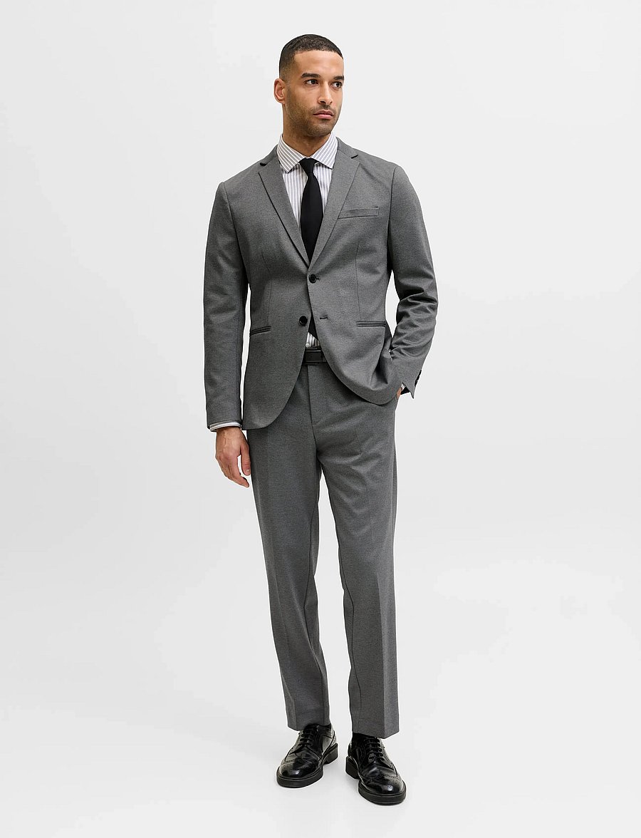 Jack & Jones - JPRJAXON JERSEY TROUSER NOOS - uzvalka bikses - dark grey melange - 4