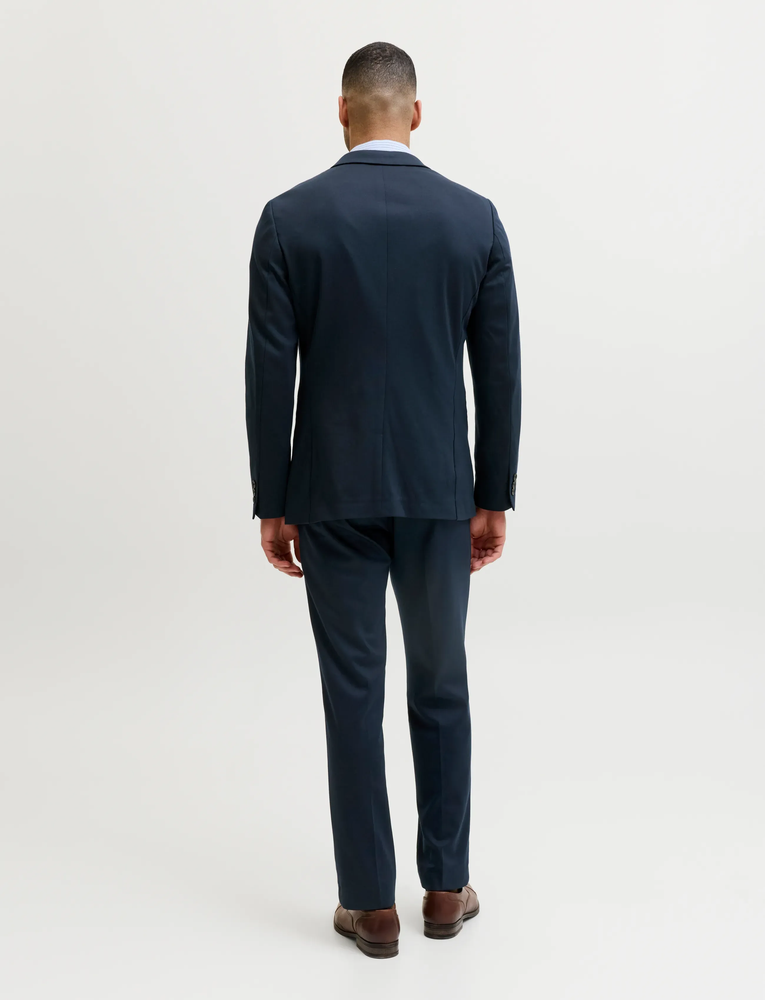 Jack & Jones - JPRJAXON JERSEY TROUSER NOOS - suit trousers - dark navy - 3