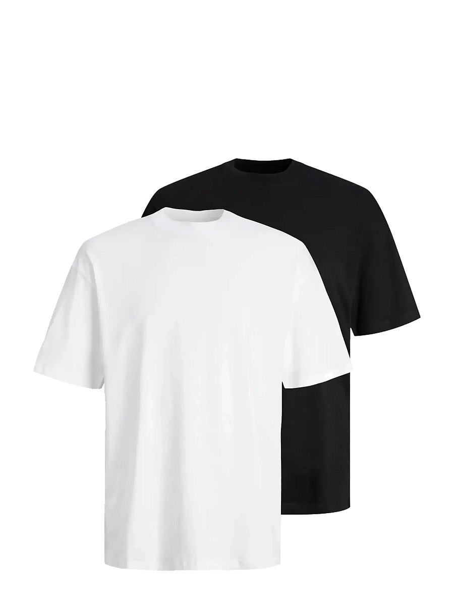 Jack & Jones - JJEBRADLEY TEE SS O-NECK 2PK MP NOOS - lühikeste varrukatega t-särgid - black - 1