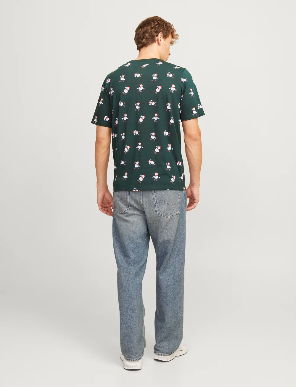 Jack & Jones - JJXMAS MERRY AOP TEE SS CREW NECK - krótki rękaw - scarab - 2