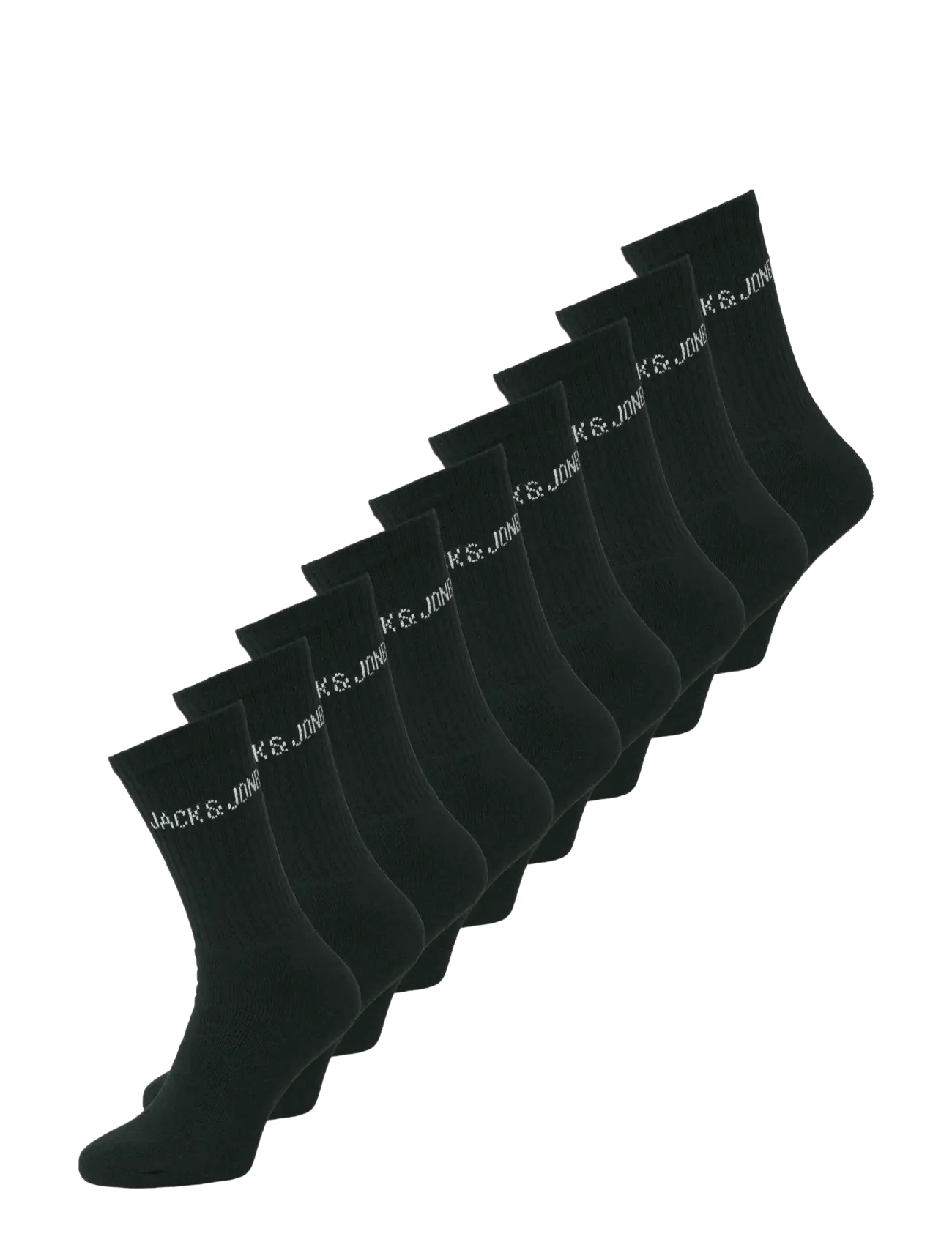 JACREGEN TENNIS SOCKS 9 PACK NOOS - BLACK