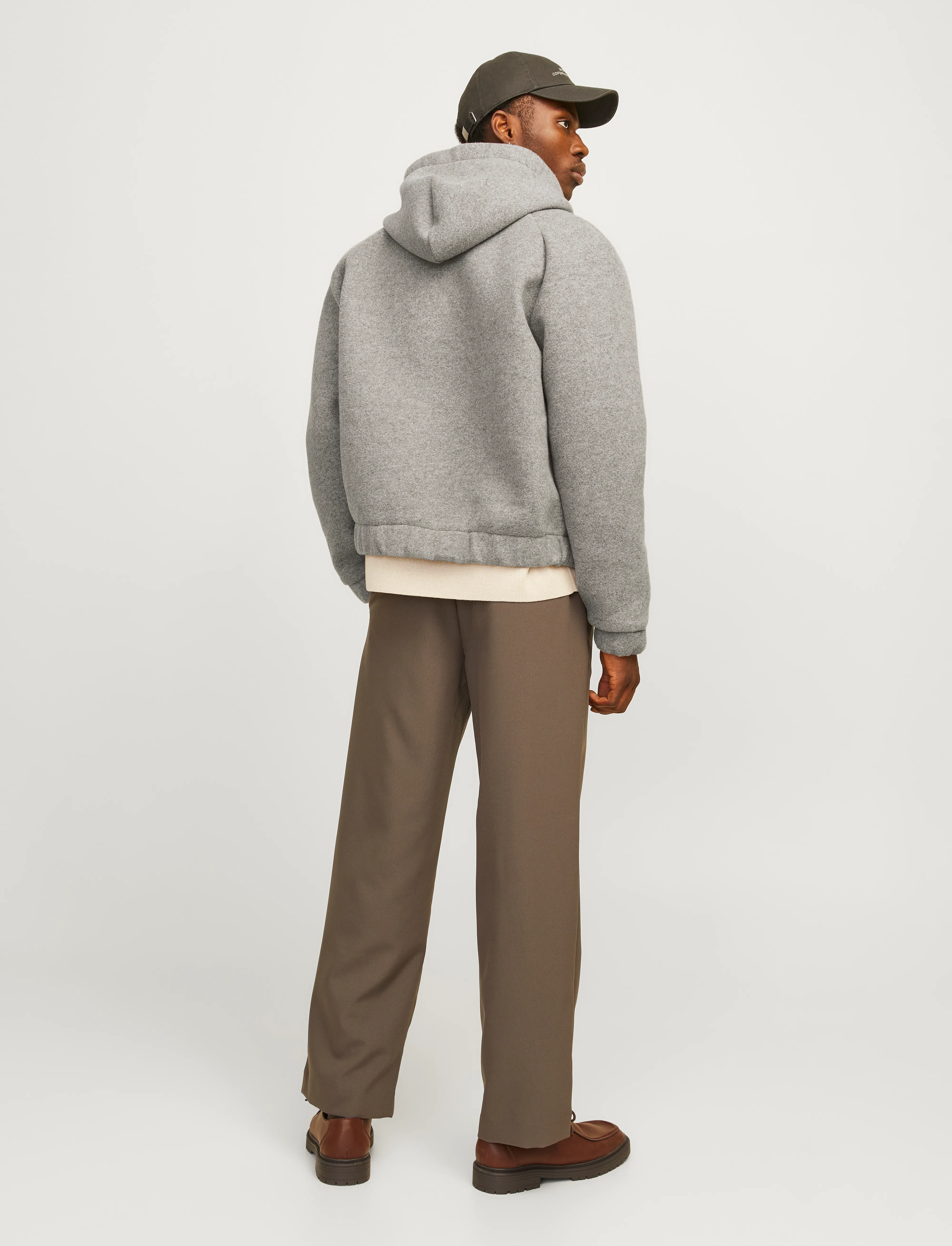 Jack & Jones - JCOTERRAIN BONDED WOOL HOODIE LN - sweats à capuche - grey melange - 2