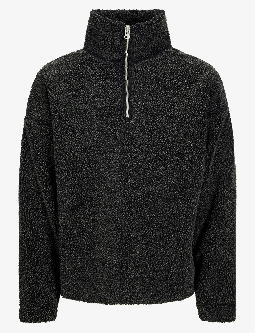 Jack & Jones - JORROXBURY TEDDY SWEAT HIGH NECK LN - teddy kampsunid - black - 1