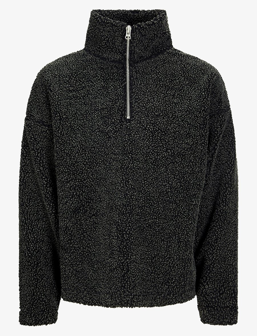 Jack & Jones - JORROXBURY TEDDY SWEAT HIGH NECK LN - teddy-pullover - black - 1