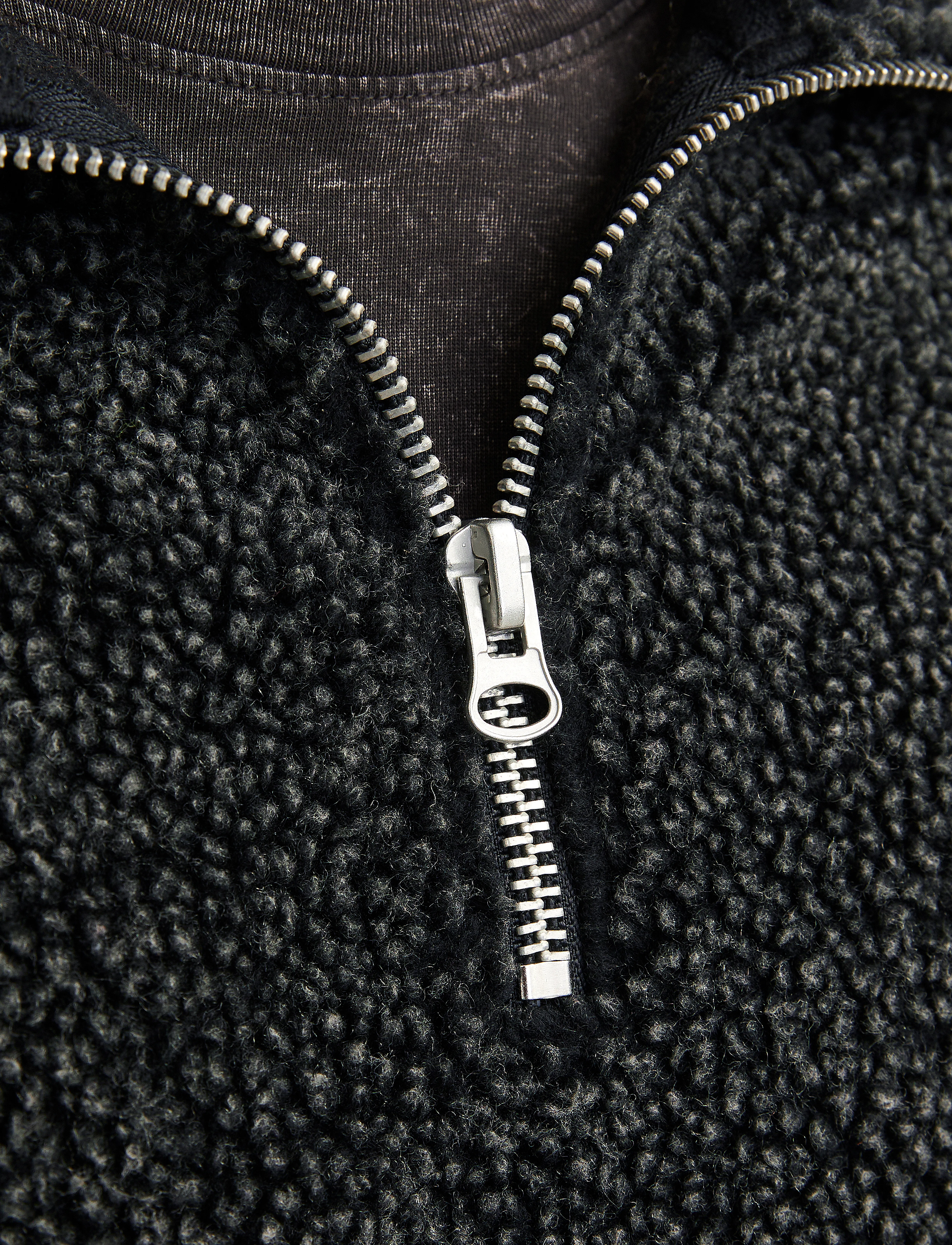Jack & Jones - JORROXBURY TEDDY SWEAT HIGH NECK LN - teddy-pullover - black - 3