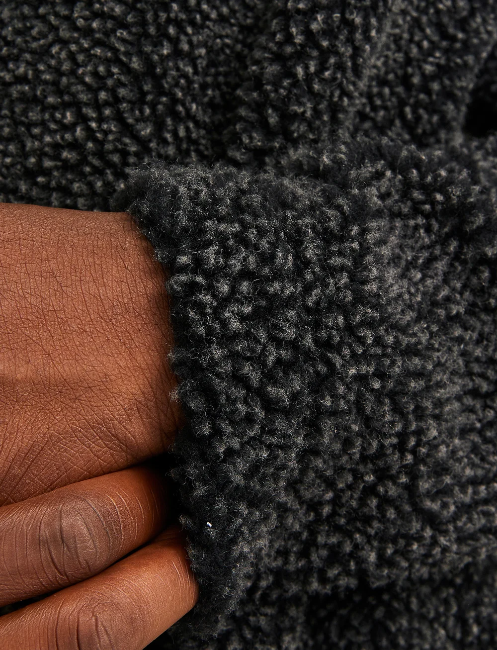 Jack & Jones - JORROXBURY TEDDY SWEAT HIGH NECK LN - teddy kampsunid - black - 4