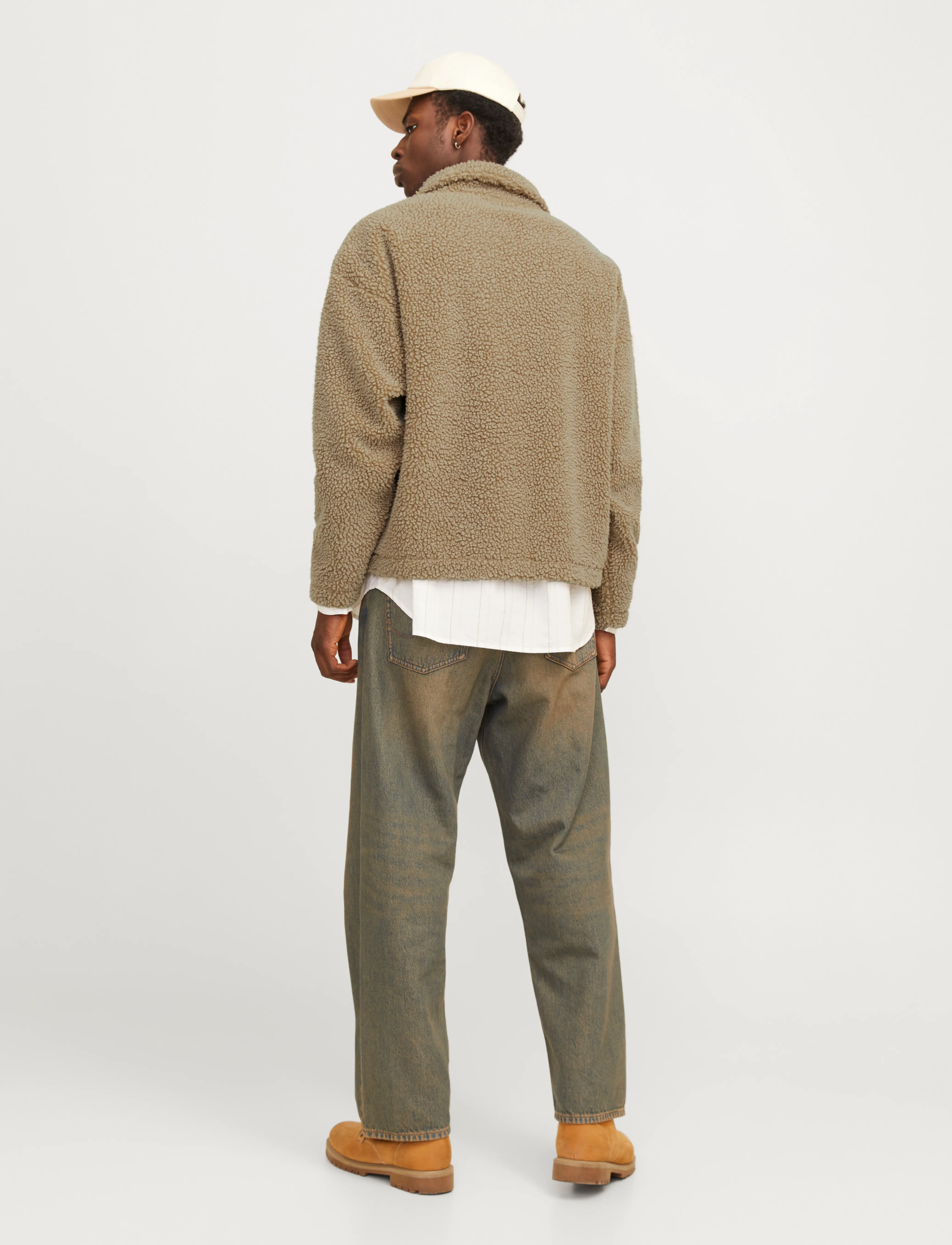 Jack & Jones - JORROXBURY TEDDY SWEAT HIGH NECK LN - fleecetrøjer - cornstalk - 2