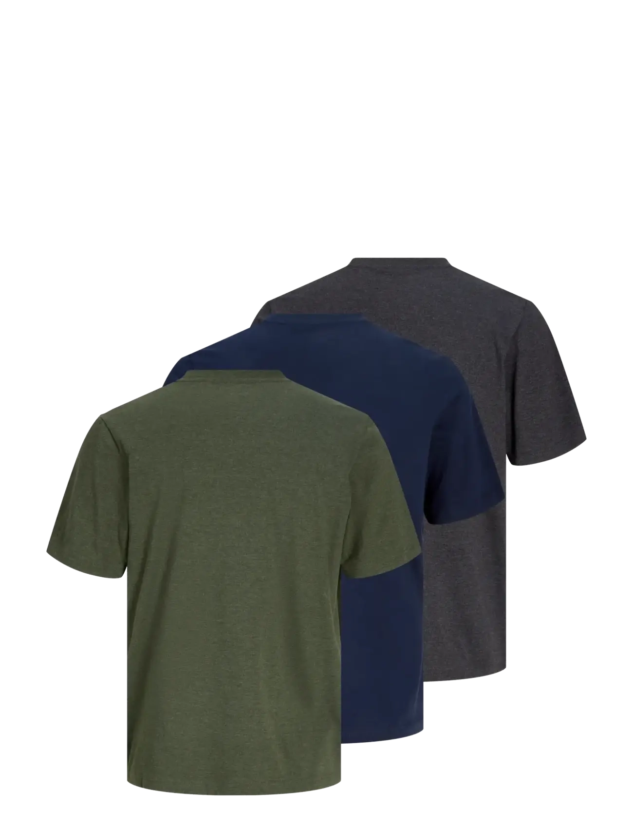 Jack & Jones - JJALVIS TEE SS CREW NECK 3PK MP - kortærmede t-shirts - kombu green - 2