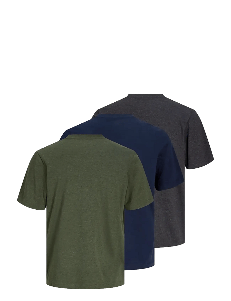 Jack & Jones - JJALVIS TEE SS CREW NECK 3PK MP - kortærmede t-shirts - kombu green - 2