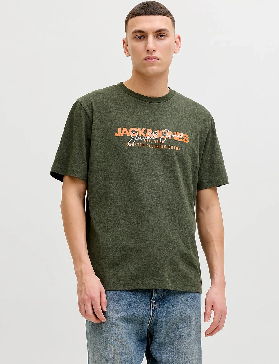 Jack & Jones - JJALVIS TEE SS CREW NECK 3PK MP - kortærmede t-shirts - kombu green - 0
