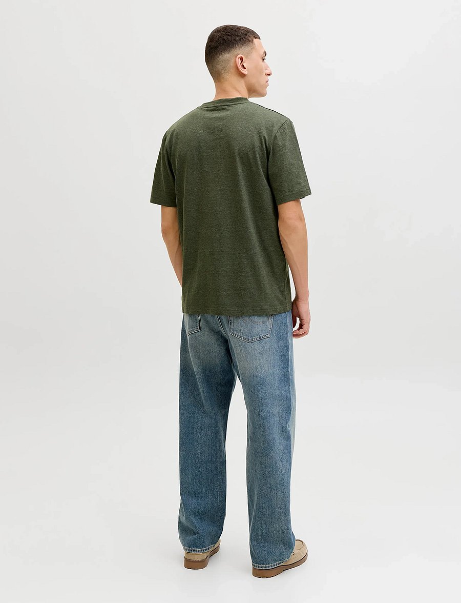 Jack & Jones - JJALVIS TEE SS CREW NECK 3PK MP - kortærmede t-shirts - kombu green - 3
