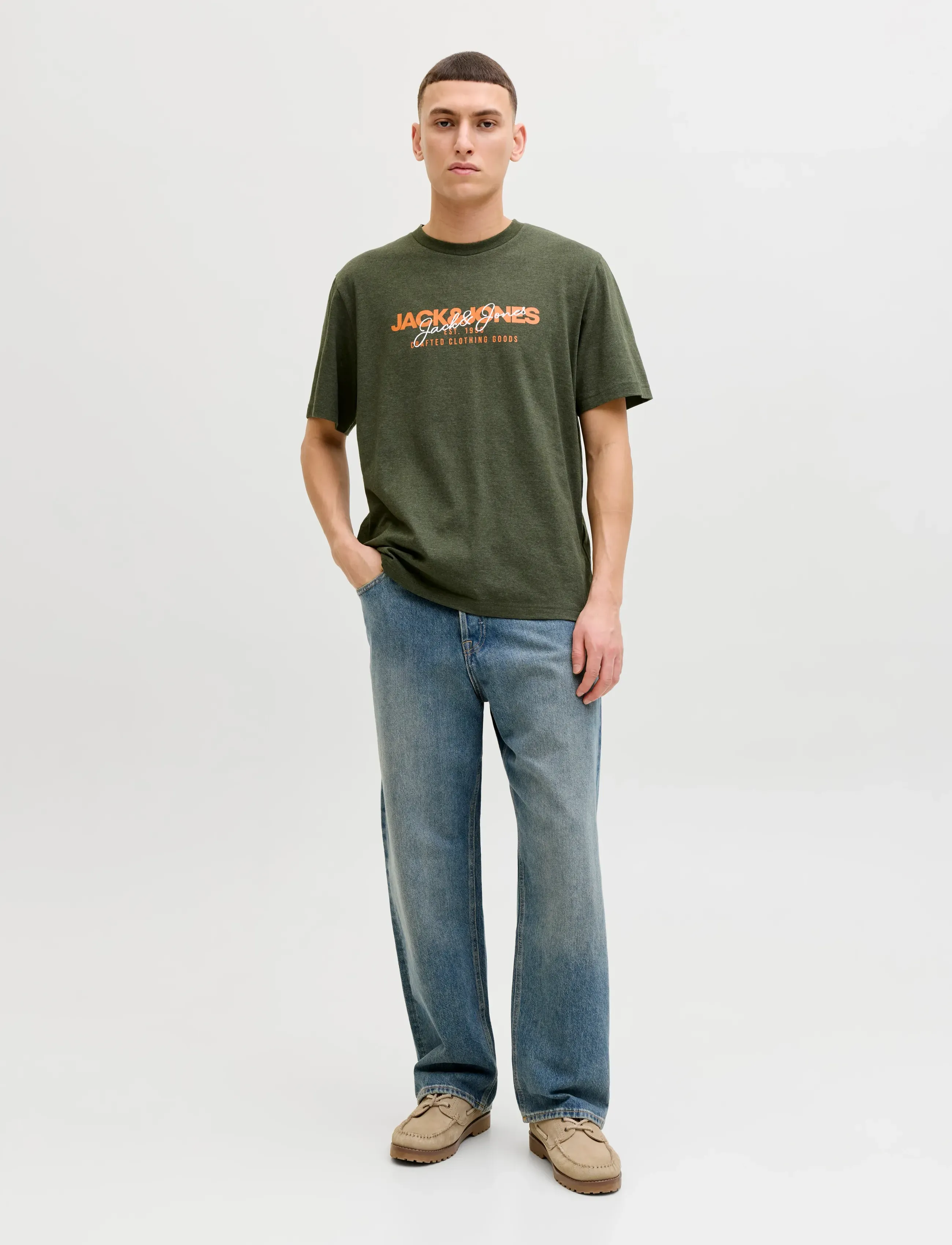 Jack & Jones - JJALVIS TEE SS CREW NECK 3PK MP - kortærmede t-shirts - kombu green - 4