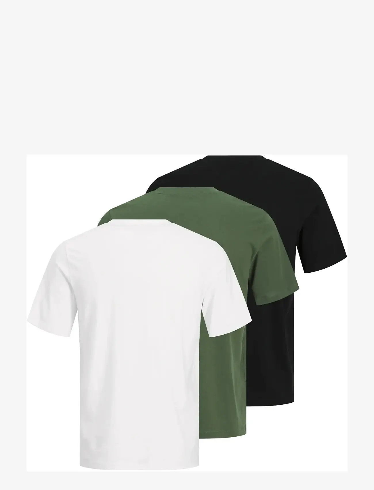 Jack & Jones - JJFERRIS TEE SS CREW NECK 3PK MP - kortærmede t-shirts - kombu green - 2