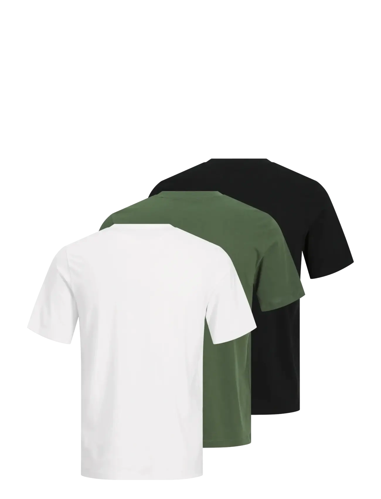 Jack & Jones - JJFERRIS TEE SS CREW NECK 3PK MP - kortærmede t-shirts - kombu green - 2