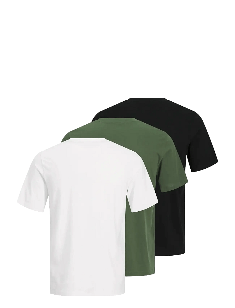 Jack & Jones - JJFERRIS TEE SS CREW NECK 3PK MP - kortærmede t-shirts - kombu green - 2
